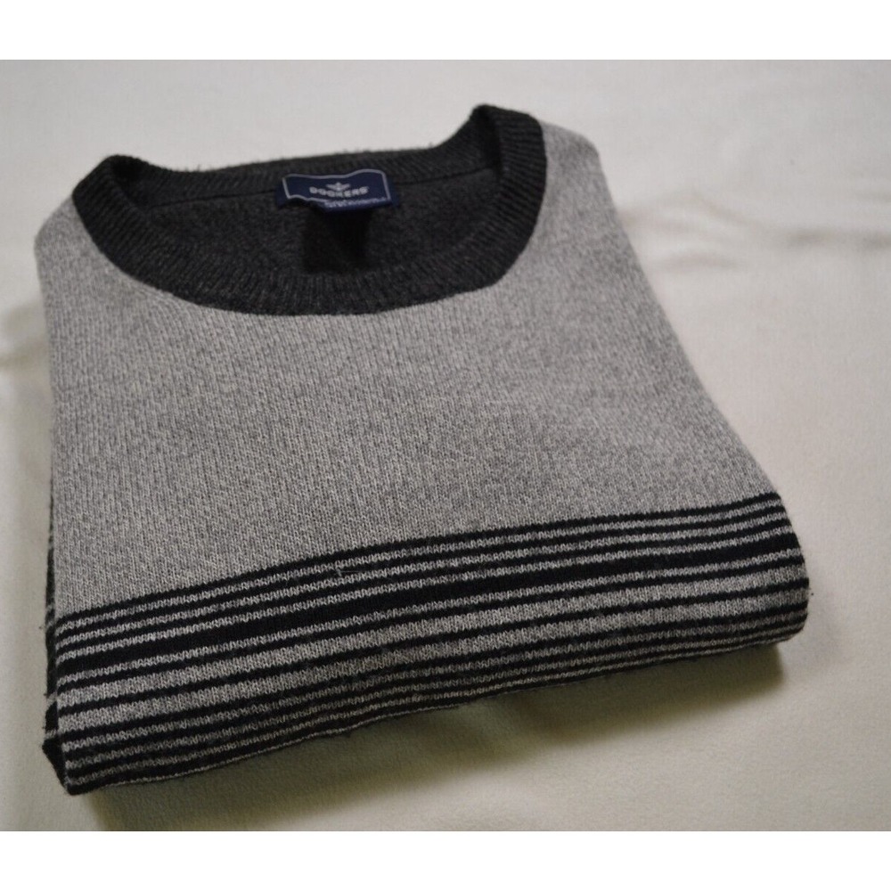 Vintage 90s Dockers Sweater Mens XXL Brown Cream Y2k Skater‎ Grunge Acrylic